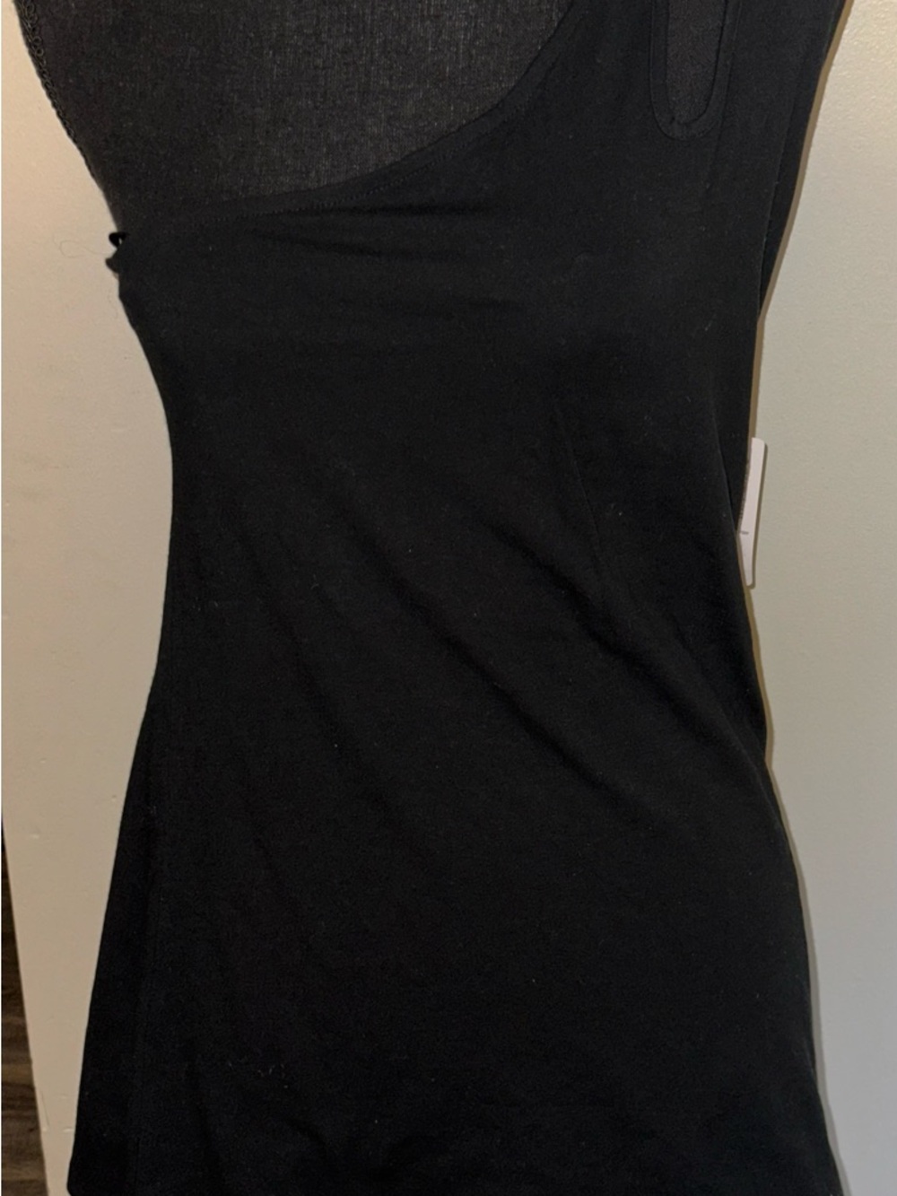 Torrid Black Scoop Neck One Shoulder Tank Top (Torrid 0=Sz 12)